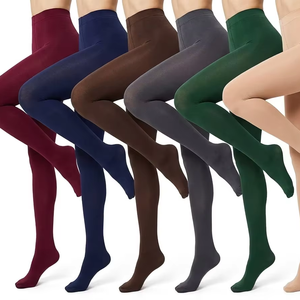 LaJourdin S-6XL Collants anti-accroc grande taille, taille haute, opaques, à motif écossais, durables, résistants aux déchirures, sans couture, pour femmes aux courbes généreuses - Product Image 1