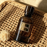 Botol Parfum Kaca Silinder 30ml 50ml 100ml Custom, Dasar Tebal, Kosong, Dengan Tutup Logam Hitam