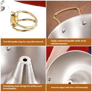 Cuisinière à induction unique commerciale <span class=keywords><strong>cheminée</strong></span> en acier inoxydable marmite petits pots universels à soupe poêle à Cassette en métal - Product Image 4