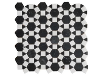 Carreaux de mur de fond en mosaïque ronde Penny de luxe de style moderne carreau de mosaïque en marbre de salle de bains à motif hexagonal pour chambre à vendre