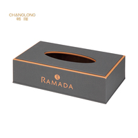 Boîte à mouchoirs carrée en cuir PU de luxe, durable et écologique, imperméable, porte-serviettes, accessoires de salle de bain pour hôtel