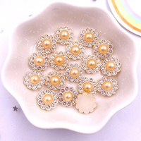 12mm résine fleur ronde perle Flatback cristaux strass boutons Appliques mariage album à faire soi-même artisanat accessoires