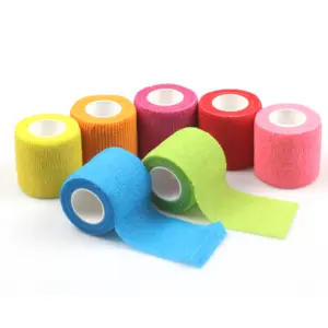 Bandage médical en coton pour le sport, soutien pour les genoux, bande élastique à haute élasticité, 1 pièce