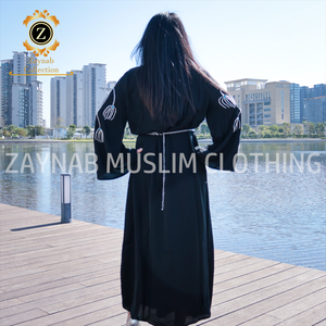 Zainab <span class=keywords><strong>Zanzea</strong></span> ชุดมุสลิมชีฟอง Abaya ชุดแต่งงานมุสลิม Abaya ผู้หญิงมุสลิมชุดดูไบอิสลามผ้าไหมซาอุดีอาระเบีย Abaya - Product Image 6