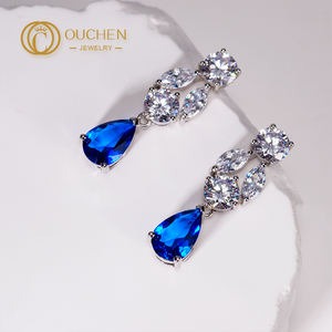 ओचेन इगी जेजी प्रमाणित एचबीटी सीवीड लैब-उगाए गए हीरे 9k 14k 18k ठोस सोने के हीरे की बालियां - Product Image 2