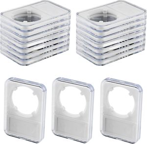 Porte-capsule en plastique de 24mm pour 25 <span class=keywords><strong>cents</strong></span> US Quarter 38mm NGC Morgan Peace IKE Silver Plastic Crafts - Product Image 2