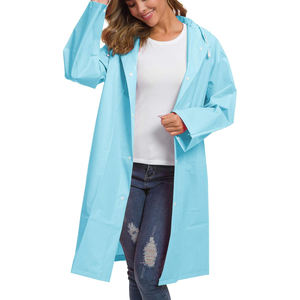 Outdoor Hiking EVA Adult Child <strong>Raincoat</strong> Thickened Waterproof Rain Poncho Coat <strong>Clear</strong> Transparent Outdooren Travel Rainwear - Product Image 5
