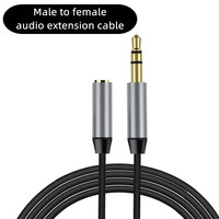 Câble audio coaxial 3,5 mm en PVC pour microphone, haut-parleur de voiture, MP4, casque, connexion audio AUX mâle-mâle, câble AUX Focuses pour