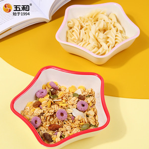 Five And Harmony Hello Kitty Melamine Bowls Heart Shape Shatterproof Kids Tableware For Children Food Serving Bowl Set - Product Image 4