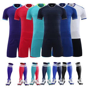 Haute qualité conception personnalisée <span class=keywords><strong>France</strong></span> maillots de football respirant Polyester équipe Kits confortable taille régulière ensembles de shorts en gros - Product Image 6