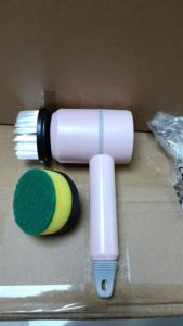 Dropshipping cepillo de limpieza eléctrico USB recargable cocina baño limpiador multifuncional <span class=keywords><strong>FISI</strong></span> 1200mAh con dos cepillos - Product Image 4