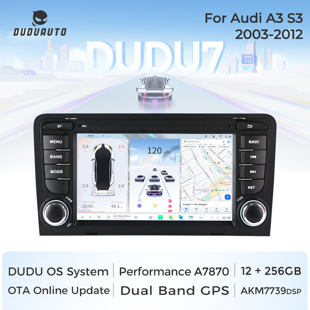 DUDUAUTO DUDU7 Android Car Multimedia Car Stereo Auto Radio GPS Navigation Car-play Head Unit for 7inch Audi A3 S3 2003-2012