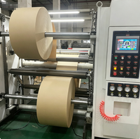 Machine de découpe et de rembobinage automatique à grande vitesse 1200 mm avec entraînement par servomoteur et guide de bord automatique pour rouleaux de film PVC