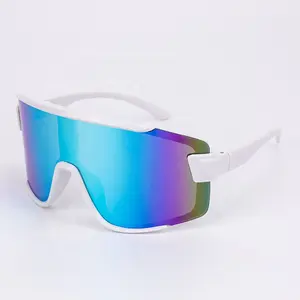 2023 레인보우 사이클링 편광 안경 중공 다리 사용자 정의 안경 랩 스포츠 원피스 구멍 불규칙한 모양 선글라스