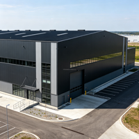 Nouvelle construction modulaire préfabriquée en métal pour entrepôt, structure en acier portable pour atelier et entrepôt préfabriqué
