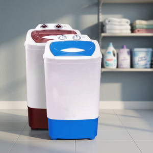 Semi Automatic Twin Tub Laundry Washer With Powerful <b>Washing</b> And Spin Drying Functions For Home Clothes Cleaning And Care - Product Image 1