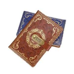 Diario de Cuero Vintage con Candado de Combinación, Cuaderno Retro con Grabado en Relieve para Escritura Segura y Regalos, Diario Clásico Personalizable - Product Image 1