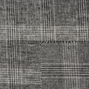 25 marchandises spot en stock pas de quantité minimale de commande spécial noir blanc Glen <span class=keywords><strong>à</strong></span> carreaux léger doux <span class=keywords><strong>laine</strong></span>-coton mélange tissu pour costume manteau robe - Product Image 5