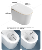 WC intelligent de haute qualité, dernier design 2026, avec siège chauffant, télécommande, drainage en S, couleur blanche, ensemble intelligent moderne européen