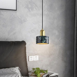 Nordic Style Single-Head Stone Pendant Light Modern Minimalist Retro European <b>Bedroom</b> Dining Room <b>Chandeliers</b> LED Adjustable - Product Image 1