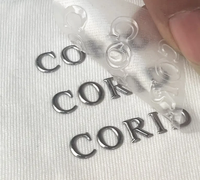 Étiquette thermocollante personnalisée en caoutchouc TPU, logo 3D en relief, respectueux de l'environnement, pour vêtements, chaussures, sacs, casquettes