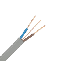 6242Y 6243Y BVVB 1,5 MM 2,5 MM 4MM 6MM Alambre de cobre plano Aislamiento de PVC y funda Cable doble y de tierra para cableado eléctrico.