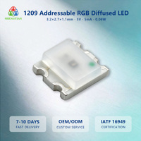 Светодиоды WS2812 RGB 1209 со встроенной микросхемой, 256-уровневое ШИМ-диммирование, SMD для светодиодных лент и игровых подсветок