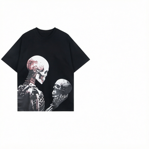 260g 100% Cotton Men T Shirt <b>Vintage</b> Washed Digital Print O Neck Regular Fit Streetwear <b>Tee</b> - Product Image 1