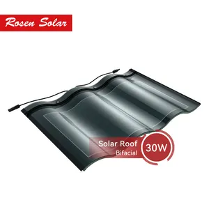 Telha solar Bipv transparente customizável para telhado Bipv de painel solar Bipv de alta qualidade