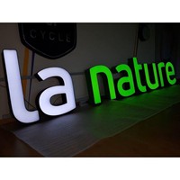 Letras de Canal 3D Acrílicas LED para Publicidad en Edificios, Impermeables, Retroiluminadas y con Iluminación Frontal, Letrero de Acero Inoxidable