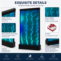 Panneaux muraux en acrylique modernes sur mesure avec bulles d'eau, cloison mobile, éclairage LED, mur décoratif