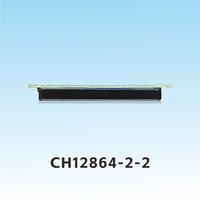 CH12864-2-2 ChuanHangDisplay 128x64 Modul LCD Grafis COG Bingkai Besi ST7567 FPC Lampu Latar LED Kecerahan Dapat Disesuaikan 39.8x25.5mm