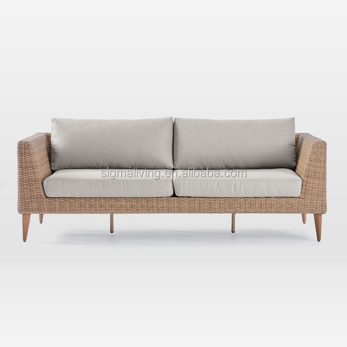 New arrival simple design wicker outdoor furniture garden patio rattan sofa