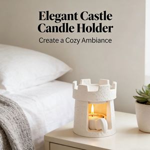 Diffuseur d'arômes en ciment pour huiles essentielles, chauffe-cire à bougie chauffe-plat blanc - Product Image 3