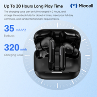 Écouteurs Traducteurs Miccell Ai, Casque Stéréo Intelligent Antibruit ANC ENC, Écouteurs sans Fil TWS Type C