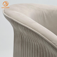 Chaise de salle à manger en tissu minimaliste de style moderne, chaise de salle à manger rembourrée individuelle pour le loisir