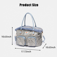 Sac à dos de luxe portable pour animaux de compagnie en PU, sacs de voyage respirants en maille, sacs de transport pour chiots et chats, sacs à bandoulière pour chiens pour les sorties en extérieur