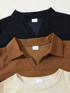 Venta al por mayor de tela personalizada con bolsillo camiseta de alta calidad en blanco hombres llano Casual <span class=keywords><strong>Boy</strong></span>'s 3 uds camisetas - Product Image 3