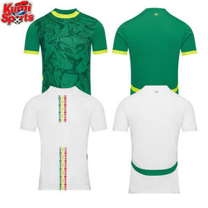 优质成人足球衫透气夏季球迷版足球球衣定制徽标姓名印字塞内加尔训练速干 - Product Image 1