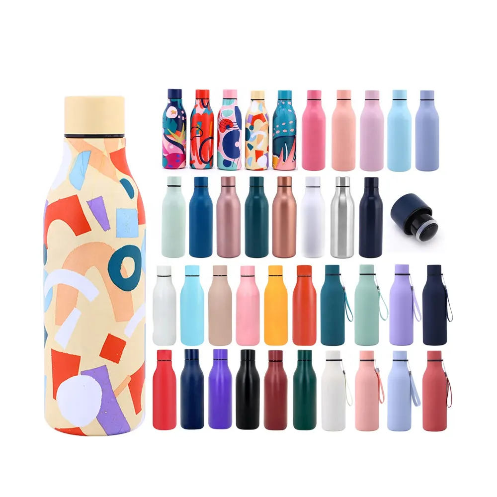 Best Selling Products 2023 Amazon 550ml Double Wall Cola Shaped Stainless Steel Travel Water Bottles