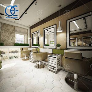 Attrezzature per parrucchieri Design personalizzato espositore per parrucchieri vetrina forniture di bellezza negozio mobili specchi per parrucchieri - Product Image 2