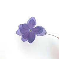 Fleurs naturelles pressées à sec fleurs d'hortensia bleu violet pour la fabrication de bougies bijoux en résine