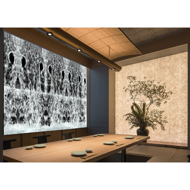 Smooth Water Fall Flow Water Screen Projection With Projector or Led Screen for Playground Hotel Restaurant and Famous Place