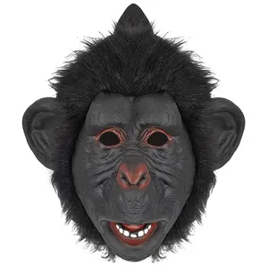 Aangepaste Halloween Nieuwigheid Deluxe Gorilla Masker Boerderij Dier Hoofdmasker Latex Cosplay Masker