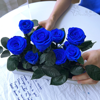 Cadre mural de fleurs préservées en gros, boîte cadeau florale Rose Violette pour la Saint-Valentin, anniversaire, mariage, décoration intérieure, design personnalisé