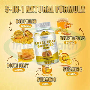 Ausreson Organic Honey <span class=keywords><strong>Plus</strong></span> Geléia Real <span class=keywords><strong>Ginseng</strong></span> Gomas Suplemento à Saúde Vegan Geléia Real Gomas para suporte imunológico - Product Image 4