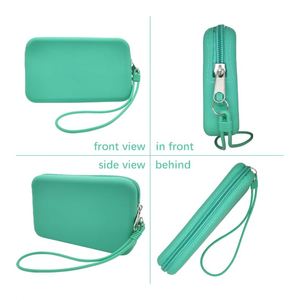 Fashionable Customizable Silicone <b>Wallet</b> Unisex Portable Zippered Coin Purse <b>Holder</b> for Daily Use - Product Image 6