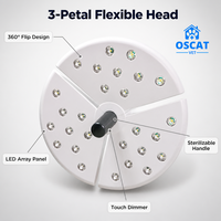 Lampe chirurgicale murale OSCAT pour vétérinaires, LED 50W, lampe d'opération LED, équipement vétérinaire pour interventions chirurgicales sur animaux