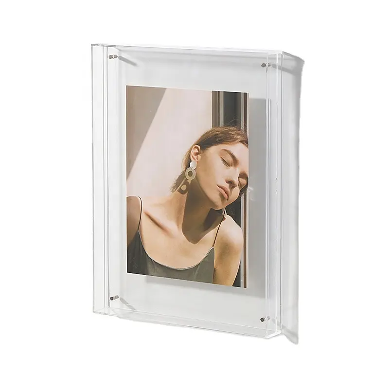 Moldura de acrílico DIY para cartaz transparente Descrever moldura de bancada para quarto de sala de estar moldura de fase
