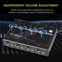 STABCL-Amplificador de auriculares estéreo PRO, monitor de estudio, 4 canales